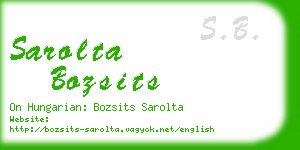 sarolta bozsits business card